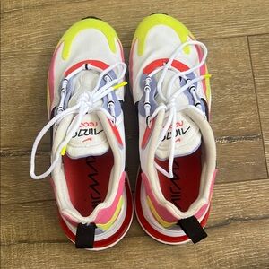 Nike Air Max White with Neon Pink and Yellow Accents